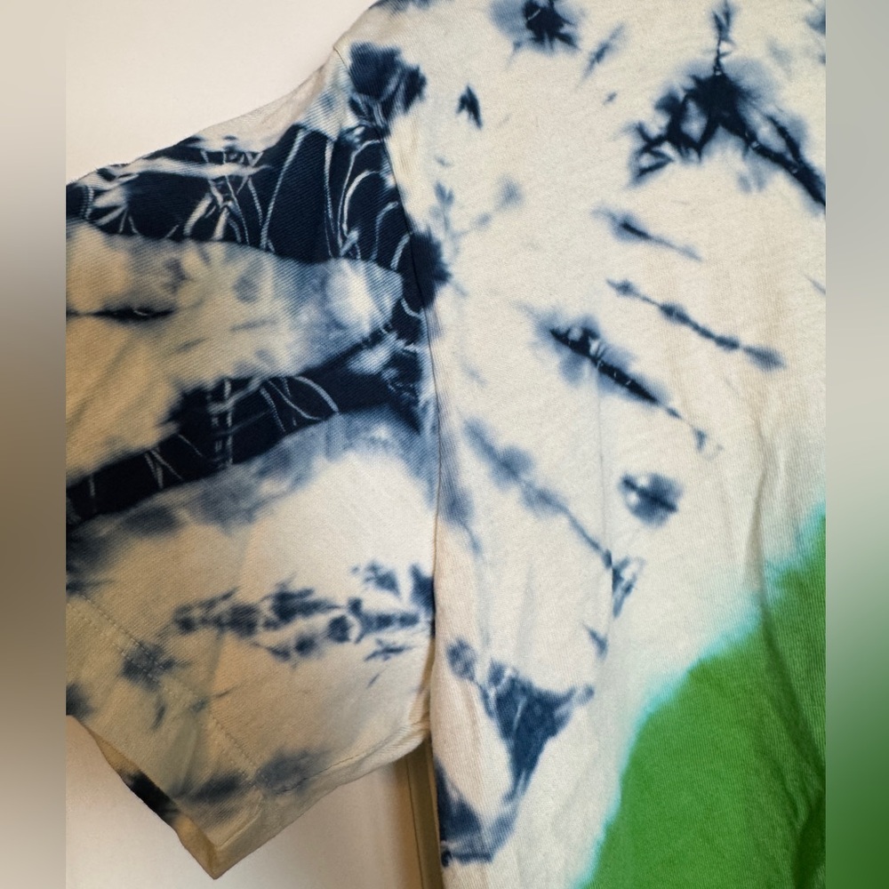 Tory Sport Green and Navy Tie-Dye Short Sleeve Tee - Picture 3 of 7